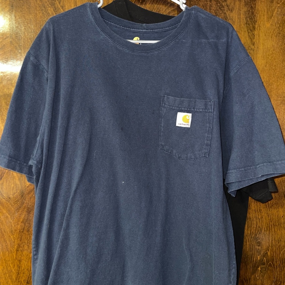 Carhartt Men's Navy Blue Pocket T-Shirt